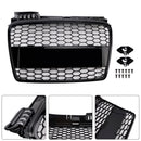Audi A4 B7 2005-2008 RS Style Front Grille Upper Bumper Honeycomb Mesh Black Grill-5