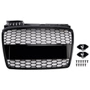 Audi A4 B7 2005-2008 RS Style Front Grille Upper Bumper Honeycomb Mesh Black Grill-11