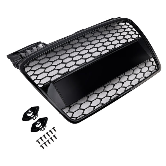 Audi A4 B7 2005-2008 RS Style Front Grille Upper Bumper Honeycomb Mesh Black Grill