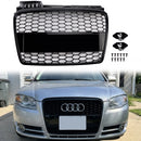 Audi A4 B7 2005-2008 RS Style Front Grille Upper Bumper Honeycomb Mesh Black Grill-3