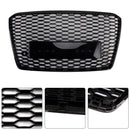 2015-2017 Audi A8 S8 RS estilo grade de favo de mel pára-choque dianteiro grade preta com emblema de anel-5