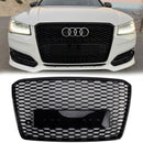 Audi A8/S8 2015-2017 RS Parrilla delantera Parachoques superior Malla de panal RS Parrilla negra-4