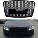 Audi A8/S8 2015-2017 RS Parrilla delantera Parachoques superior Malla de panal RS Parrilla negra-3