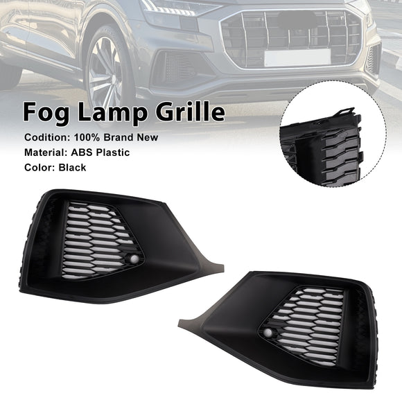 Audi Q8 S-Line/SQ8 2018-2023 2 STUKS Voorbumper Ondergrill Mistlampgrill Zwarte afdekking