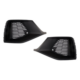 Audi Q8 S-Line/SQ8 2018-2023 2 PCS pára-choque dianteiro grade inferior luz de nevoeiro tampa preta