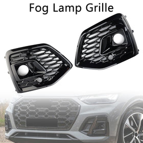 Calandre antibrouillard en nid d'abeille pour Audi Q5 S Line/ SQ5, pare-choc avant, couverture inférieure noire, 2021 – 2025 - 0