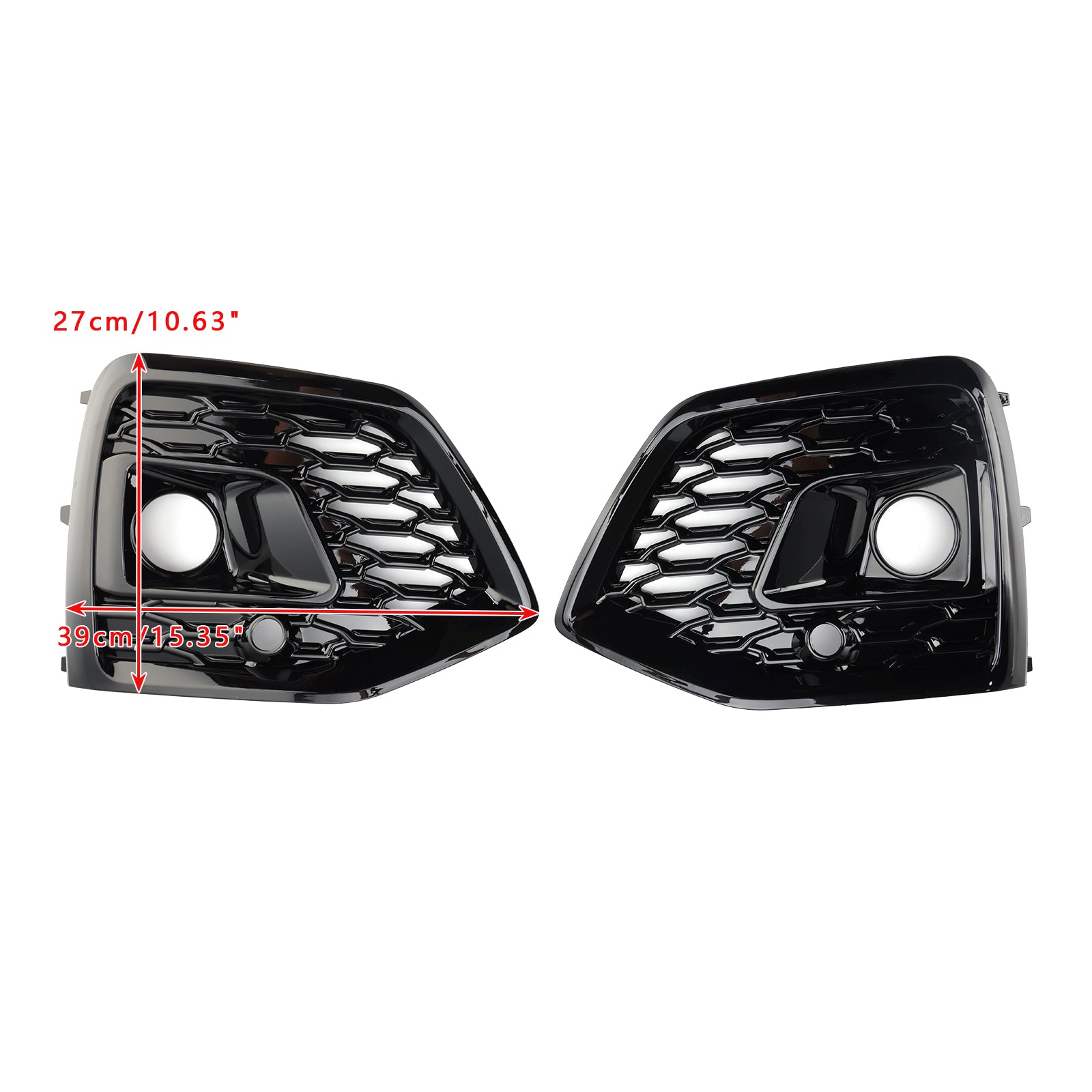 2021-2025 Audi Q5 Sline/ SQ5 Rejilla de luz antiniebla tipo panal parachoques delantero parrilla inferior cubierta negra