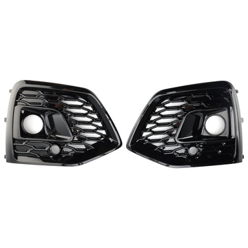 2021-2025 Audi Q5 S Line/SQ5 Honingraat Mistlamp Grille Voorbumper Onderste Grill Zwarte Cover