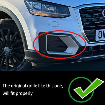 2016-2020 Audi Q2 Standard 2PCS Paraurti Anteriore Griglia Inferiore Fendinebbia Nero Griglia di Copertura 81A807681G 81A807682G - 0