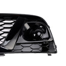 2018-2021 Audi Q5 Black Honeycomb Fog Light Grille Front Bumper Lower Grill Cover W/ ACC Hole-8