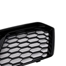 2018-2021 Audi Q5 Black Honeycomb Fog Light Grille Front Bumper Lower Grill Cover W/ ACC Hole-9