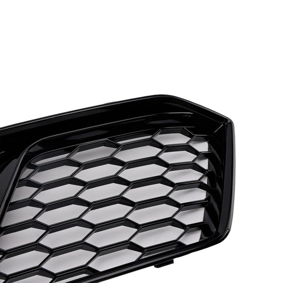 2018-2021 Audi Q5 Black Honeycomb Fog Light Grille Front Bumper Lower Grill Cover W/ ACC Hole