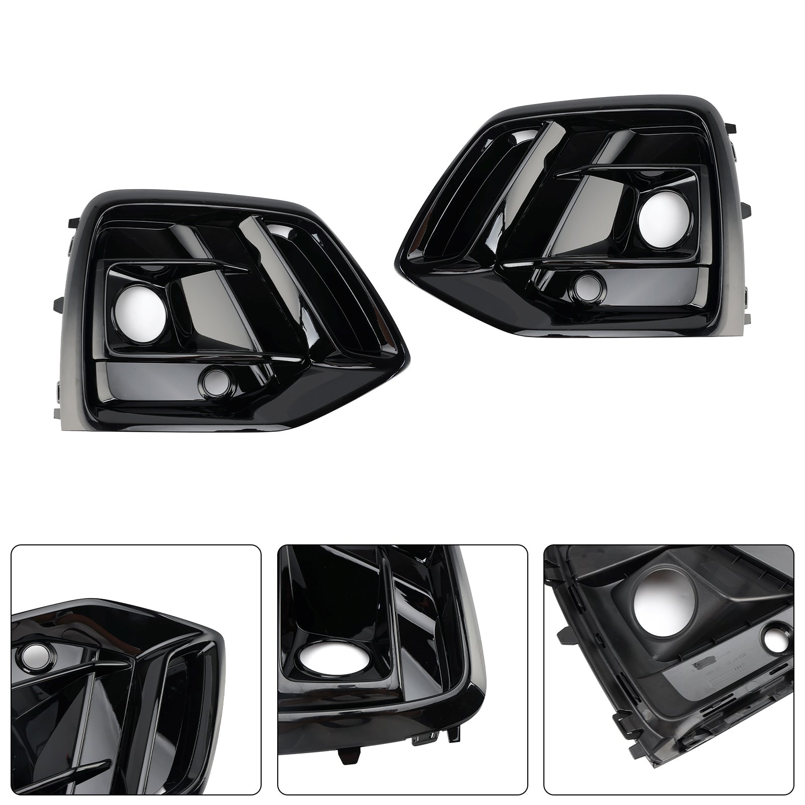 2021-2025 Audi Q5 Sline/ SQ5 Rejilla de luz antiniebla tipo panal parachoques delantero parrilla inferior cubierta negra