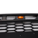 Ford Transit 150 250 350 350H 2015-2019 Grade dianteira Raptor Grade preta em formato de favo de mel com LED-11