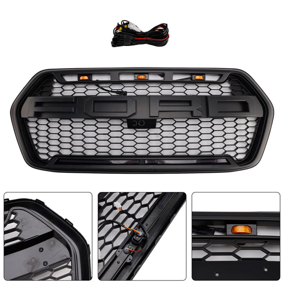 2019-2025 Ford Transit 150 250 350 350H Calandre de style Raptor Calandre de pare-chocs avant avec lumière LED