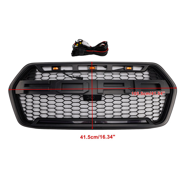 2019-2025 Ford Transit 150 250 350 350H Calandre de style Raptor Calandre de pare-chocs avant avec lumière LED