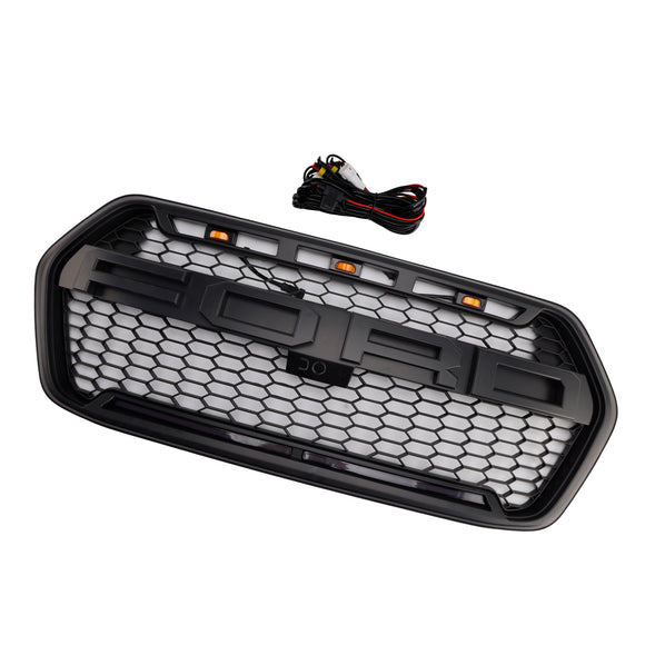 2019-2025 Ford Transit 150 250 350 350H Calandre de style Raptor Calandre de pare-chocs avant avec lumière LED