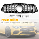 Mercedes Benz Clase CLA 2024-2025 W118 Parrilla delantera cromada estilo C118 GTR-3