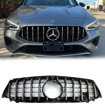 2024-2025 Mercedes-Benz CLA-luokka W118 C118 GTR -tyylinen maski, etupuskurin kromiseos