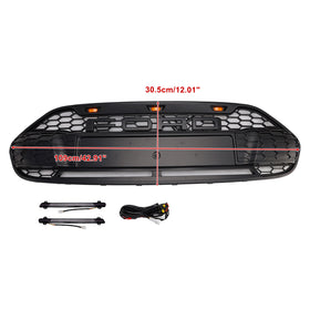2014–2018 Ford Transit Connect Raptor Style Frontstoßstange Schwarzer Kühlergrill mit LED-Leuchte & Brief - 0