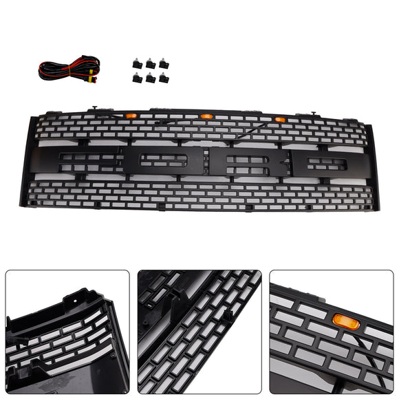 Grade preta de substituição do para-choque dianteiro da grade Ford F150 Raptor SVT 2010-2014 com LED CL3Z8200DA