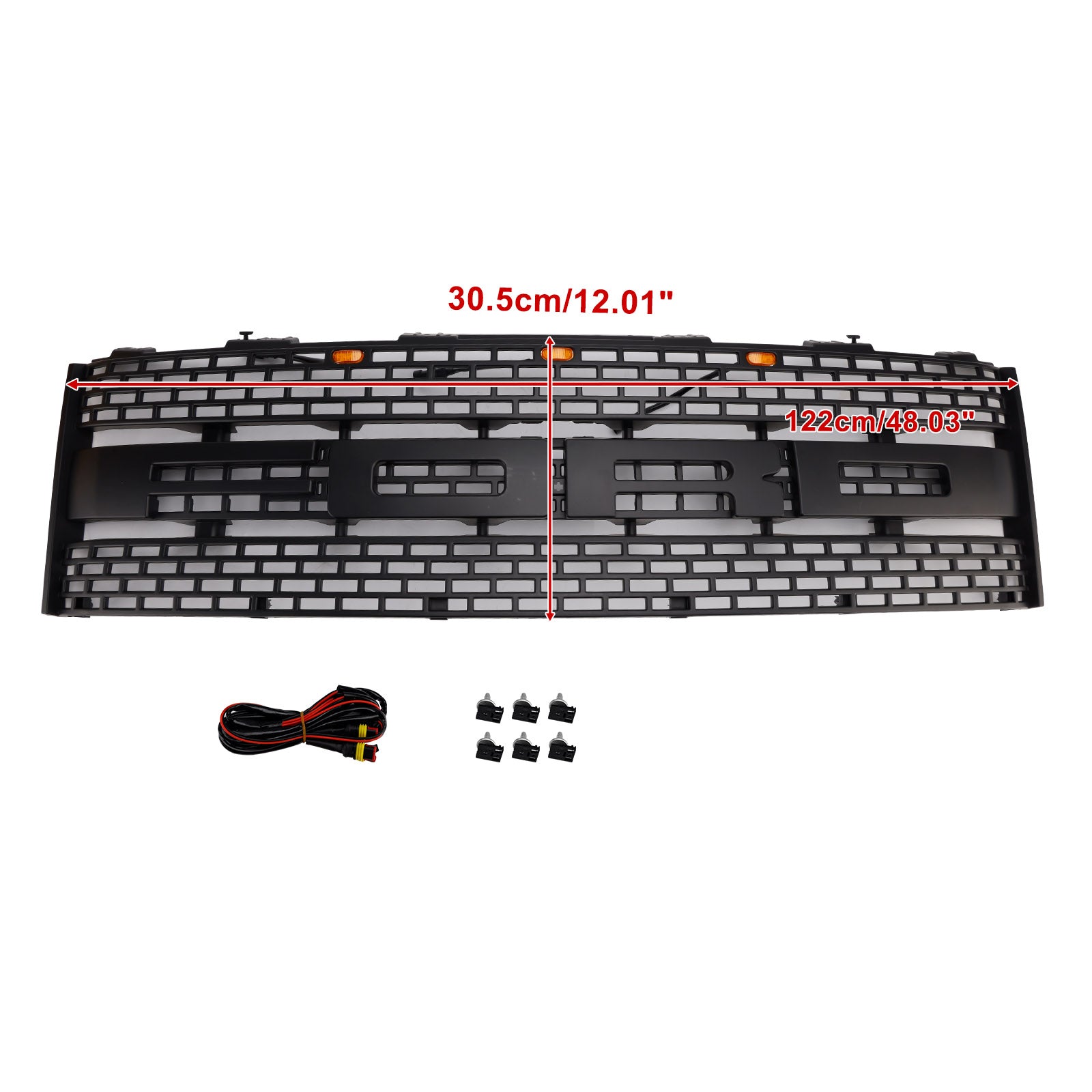Ford F150 Raptor SVT 2010-2014 Grill Front Bumper Replacement Black Grille W/ LED CL3Z8200DA - 0