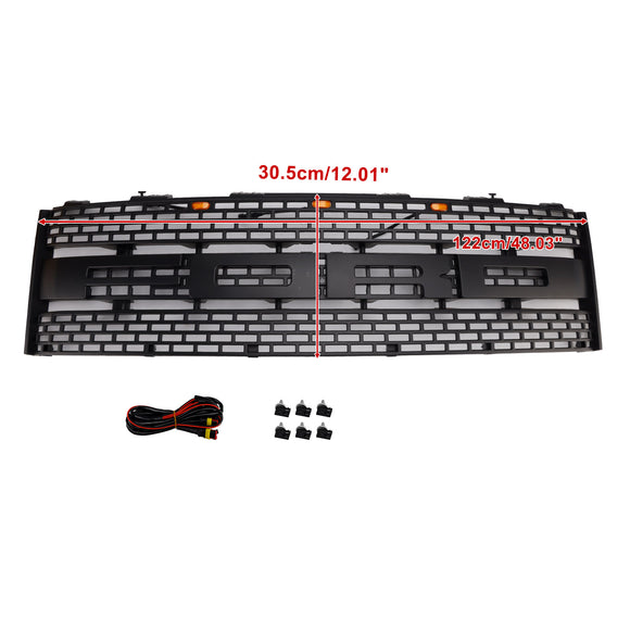 Grade preta de substituição do para-choque dianteiro da grade Ford F150 Raptor SVT 2010-2014 com LED CL3Z8200DA