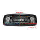 Dodge RAM 1500 2002–2005 Frontgrill Rebel Style Ersatz für obere Stoßstange, schwarzer Kühlergrill mit LED & RAM-Buchstabe-2