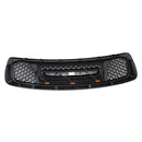 Dodge RAM 1500 2002–2005 Frontgrill Rebel Style Ersatz für obere Stoßstange, schwarzer Kühlergrill mit LED & RAM-Buchstabe-10