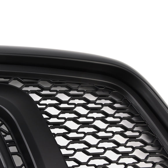 Dodge RAM 1500 2002–2005 Frontgrill Rebel Style Ersatz für obere Stoßstange, schwarzer Kühlergrill mit LED & RAM-Buchstabe