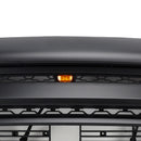 Dodge RAM 1500 2002–2005 Frontgrill Rebel Style Ersatz für obere Stoßstange, schwarzer Kühlergrill mit LED & RAM-Buchstabe-7