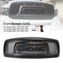 Dodge RAM 1500/2500/3500 2002-2005 Big Horn Style Grill Amortecedor dianteiro Grade de substituição preta COM/LED-5