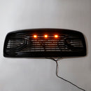 Dodge RAM 1500/2500/3500 2002-2005 Big Horn Style Grill Amortecedor dianteiro Grade de substituição preta COM/LED-17