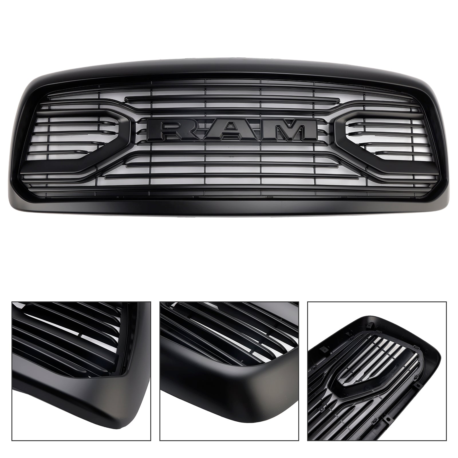 Dodge RAM 1500/2500/3500 2002-2005 Big Horn Style Griglia Paraurti anteriore Griglia di ricambio nera CON/LED
