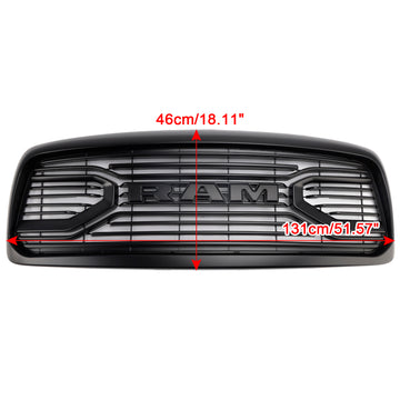 Dodge RAM 1500/2500/3500 2002-2005 Big Horn Style Säleikkö Etupuskuri Musta Vaihdesäleikkö/LED - 0