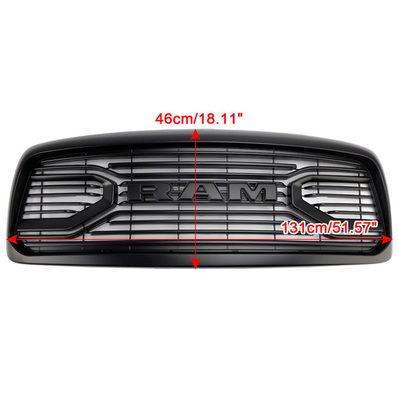 Dodge RAM 1500/2500/3500 2002-2005 Big Horn Style Grill Amortecedor dianteiro Grade de substituição preta COM/LED