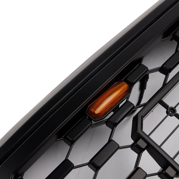 2019–2021 Toyota Sequoia TRD PRO Style Kühlergrill Frontstoßstange Schwarz Schwarz Ersatzgrill mit Buchstaben & LED