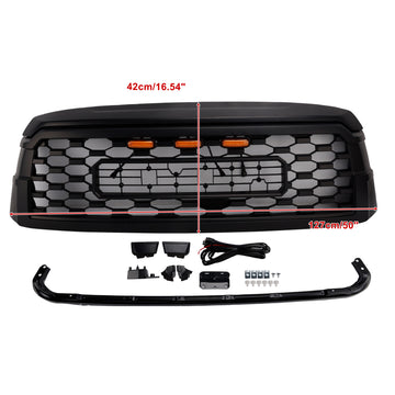 Toyota Sequoia 2019-2021 TRD PRO Grille Front Bumber Black Replacement Grill With TOYOTA Letter & LED - 0
