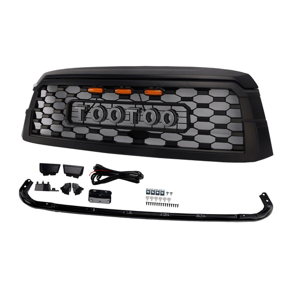 2019-2021 Toyota Sequoia TRD PRO Style Grille Voorbumper Zwart Vervanging Grill W/Letter & LED