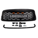 2019-2021 Toyota Sequoia TRD PRO grade estilo pára-choque dianteiro grelha de substituição preta COM/TOYOTA letra<lAMP>LED-12
