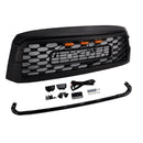 2019-2021 Toyota Sequoia TRD PRO grade estilo pára-choque dianteiro grelha de substituição preta COM/TOYOTA letra<lAMP>LED-11