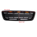 1998-2000 Ford Ranger Raptor Style Grill Black Front Bumper Replacement Grille W/ LED Light + FORD Letter-2