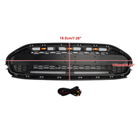 2019-2023 Ford Transit Connect Raptor Style Grill Front Bumper Black Replacement Grille With LED + FORD Letter - 0
