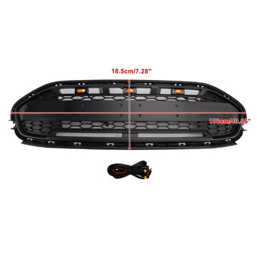 2019-2023 Ford Transit Connect Raptor Style Grill Front Bumper Black Replacement Grille With LED + FORD Letter - 0
