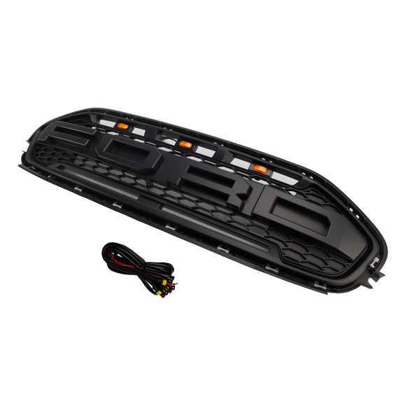 2019-2023 Ford Transit Connect Raptor Style Grill Frontstoßstange Schwarz Ersatzgrill mit LED