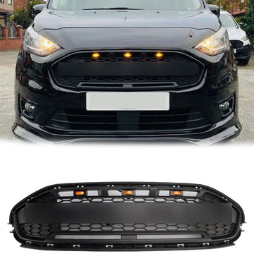 Ford Transit Connect 2019-2023 Front Grill Raptor Style Black Front Bumper Grille W/LED & FORD Letter