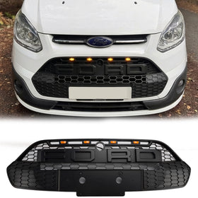 2013-2017 Ford Transit Custom / Tourneo Custom Raptor Style Grille Front Bumper Replacement Black Grill W/LED