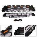 2025-2026 Toyota 4Runner TRD PRO Style Front Bumper Grill Black Grille With LED & Light Bar & Black Letter-5
