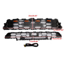 2025-2026 Toyota 4Runner TRD PRO Style Front Bumper Grill Black Grille With LED & Light Bar & Black Letter-2