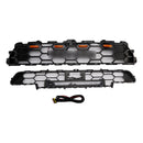 2025-2026 Toyota 4Runner TRD PRO Style Front Bumper Grill Black Grille With LED & Light Bar & Black Letter-10